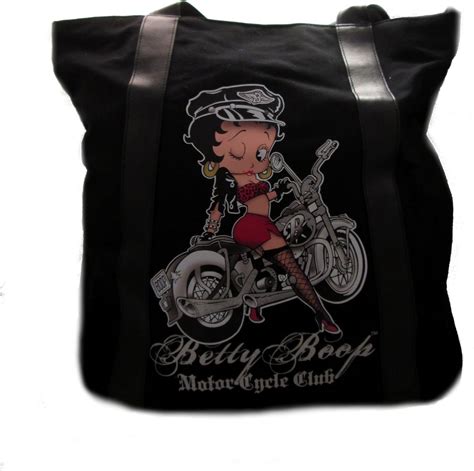 Betty Boop Motorcycle Club Tote Bag Black Clothing