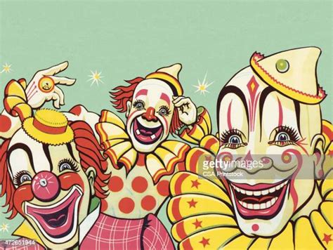 Illustration Of Three Clowns Photos And Premium High Res Pictures