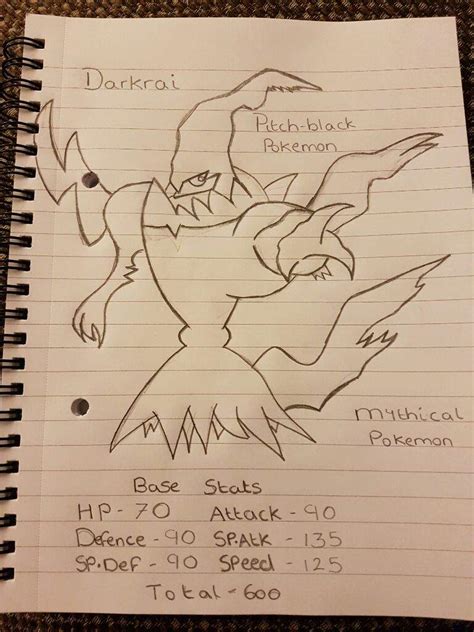 Rough Darkrai Sketch Pokémon Amino