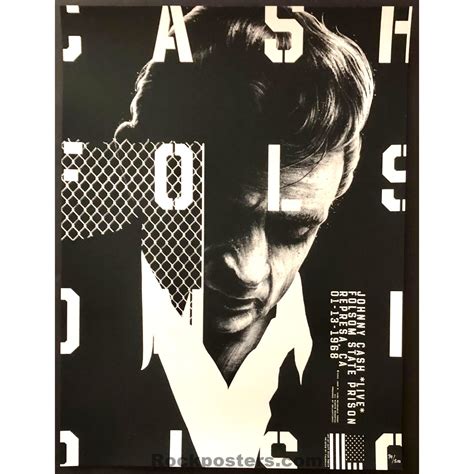 ﻿AUCTION - Johnny Cash - Folsom Prison - Commemorative Silkscreen