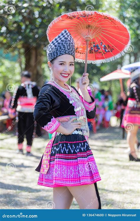 Hmong Girl Drumming Editorial Photo 27458487