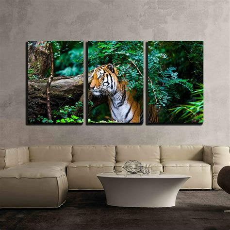 Wall26 3 Piece Canvas Wall Art Tiger Modern Home Decor Stretched