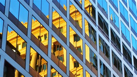 Download Wallpaper 1920x1080 Building Reflection Facade Glass Full