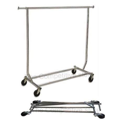 Collapsible/folding rolling clothing/ telescopic garment salesman clothes rack. Amazon.com: Collapsible/Folding Rolling Clothing/ Garment ...