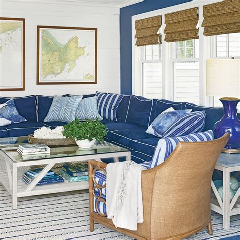 48 Living Rooms With Coastal Style Nautical Living Room Coastal