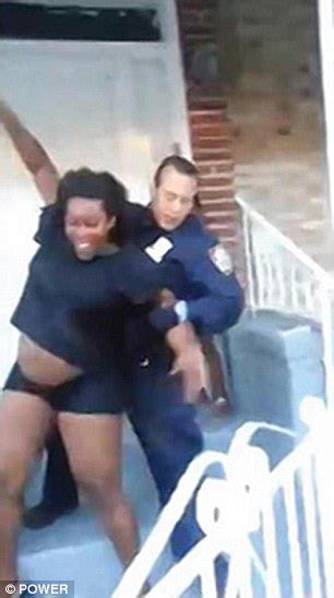 Nypd Officer Pictured Putting Seven Months Pregnant Woman Into A