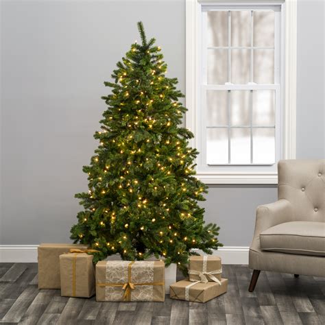 7ft Prelit Calgary Spruce Christmas Tree 350 Warm White Lights Dia