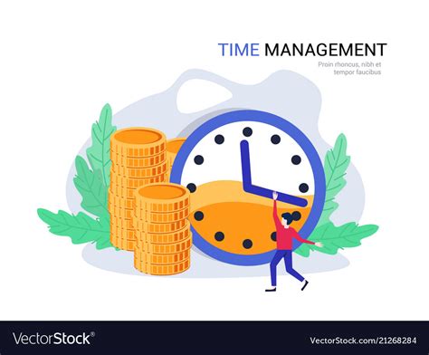 Time Management Concept Royalty Free Vector Image