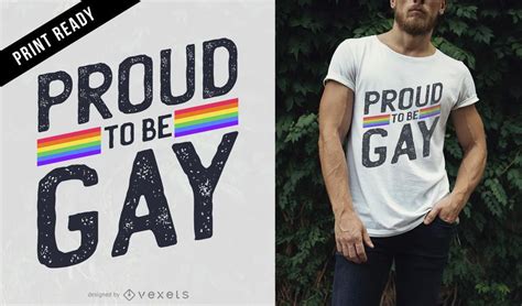 Orgulloso Dise O De Camiseta Gay Descargar Vector