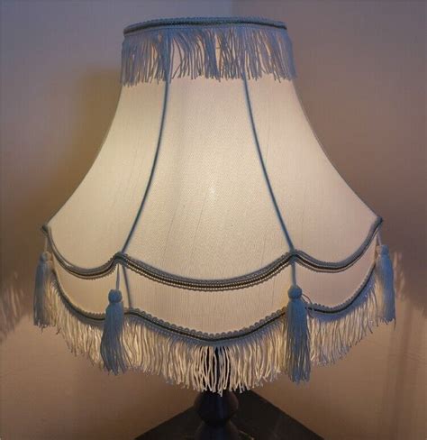 Lampshade Gold Trim Fringe Tassle Table Lamp Shades Double Scallop Bell