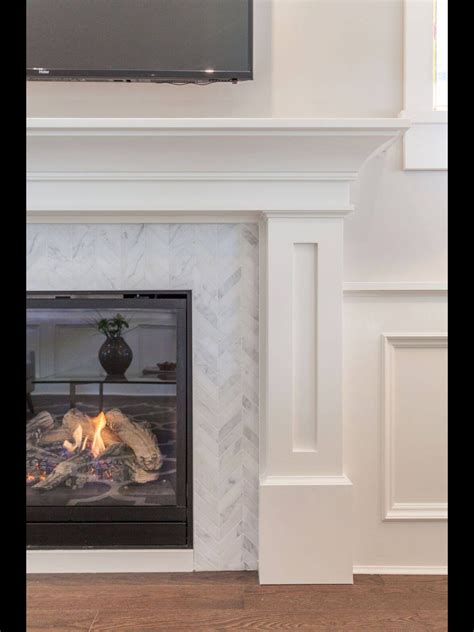 Love The Herringbone Tile Home Fireplace Fireplace Remodel