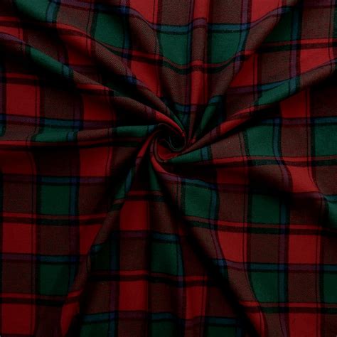 Wholesale Flannel Yarn Dyed Plaid Fabric Lester Red Green 110 Yard Roll