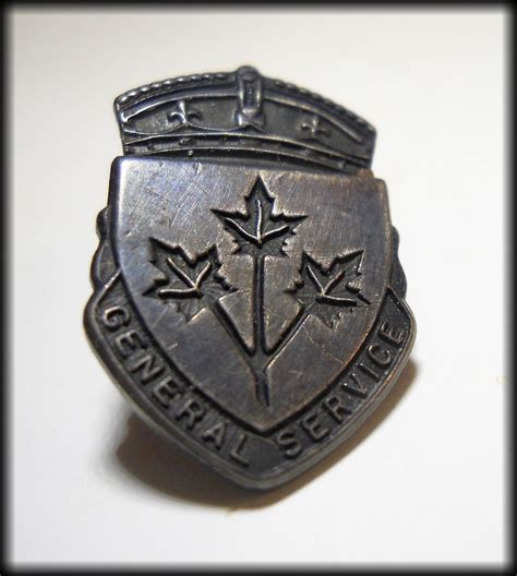 Canadian General Service Lapel Pin Wwii Sterling Imprisonment
