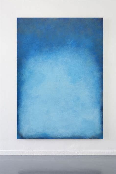 Leon Grossmann Homage To Rothko Blue Atmospheric Meditation Blue