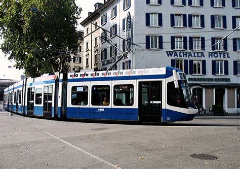 Stock Pictures: Trams and Tramlines in Zurich Switzerland