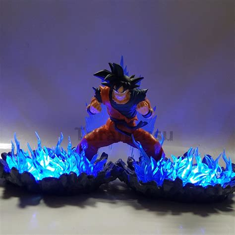 Dragon Ball Z Action Figures Goku Super Saiyan God Blue Led Light Anime Dragon Ball Super Son