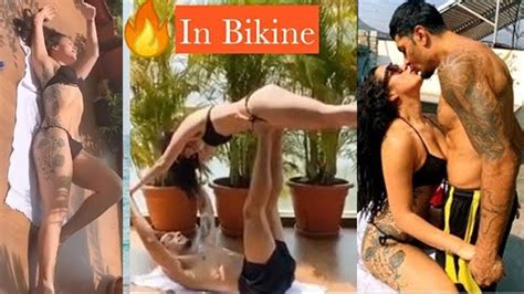 tiger shroff s hot sister krishna shroff bikini workout in balcony during lockdown youtube