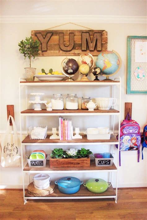 From the actual width to determine the shelf length. DIY IKEA Shelving Unit Farmhouse Makeover - At Home With ...