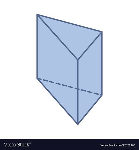 Triangular Prism Royalty Free Vector Image Vectorstock