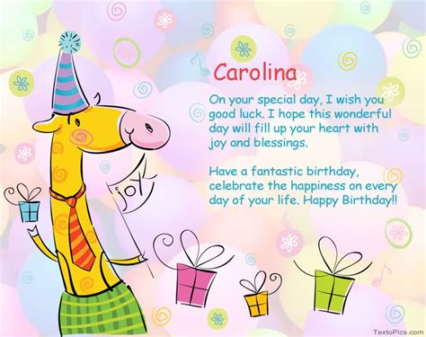 Happy Birthday Carolina Pictures Congratulations