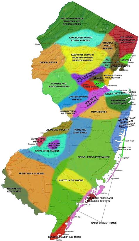 Color Coded Map Of New Jersey Offensive Or Funny Cast Your Vote In