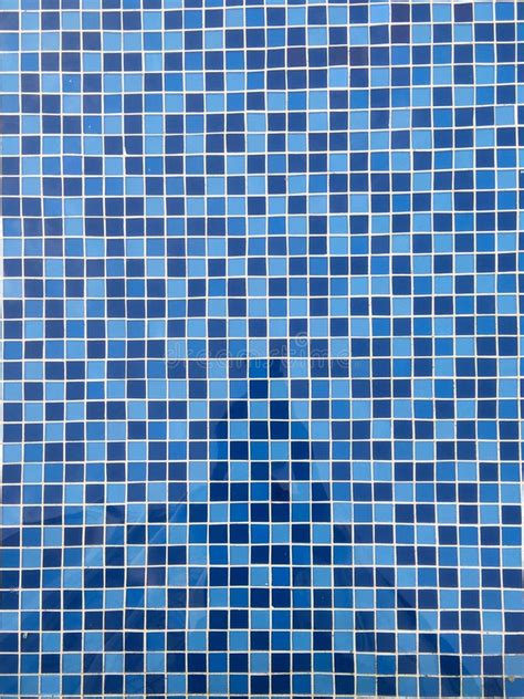Blue Ceramic Tile Mosaic In Swimming Pool Stock Illustration