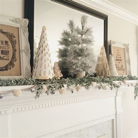Christmas mantle-Christmas trees-garland- white Christmas | Christmas mantle, Christmas ...