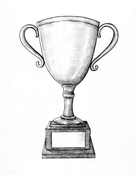 Hand Drawn Silver Trophy Illustration Free Image By