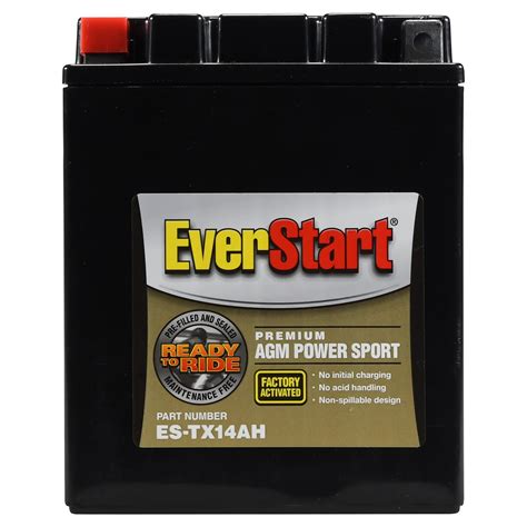 Everstart Premium Agm Power Sport Battery Group Size Es Tx14ah