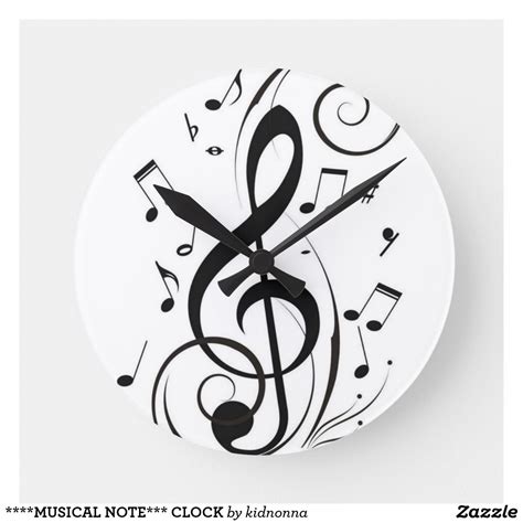Musical Note Clock Music Notes Tattoo Clock Musical