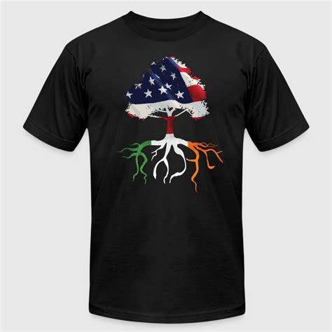 Usa Irish Roots American Irish Flag Rooted Shirts T Shirt Spreadshirt
