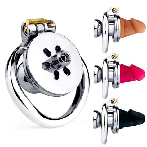 Magic Lock Inverted Chastity Cage With Dildo Cute Sissy