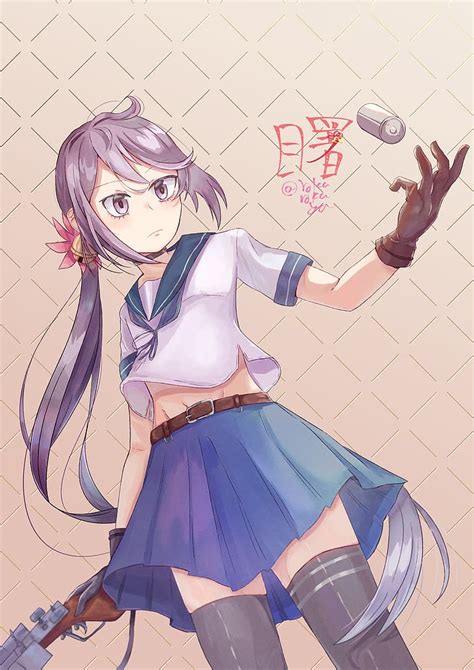 Akebono Kancolle Kantai Sammlung Lange Ärmel Lila Haare Anime