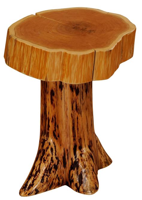 Cedar Slab Top Stump End Table From Fireside Lodge 14016 Coleman