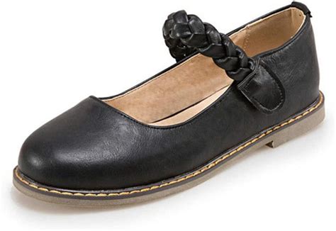 Womens Classic Round Toe Mary Jane Shoes Shockproof Comfort Flat Ladies