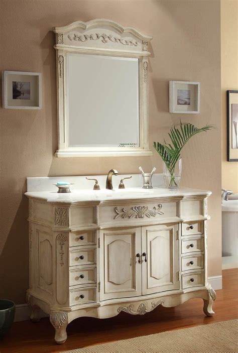 Check spelling or type a new query. 48 inch Adelina Antique White Bathroom Vanity Fully ...