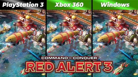 Red Alert 3 Ps3 Xbox 360 Windows Graphics Comparison Youtube