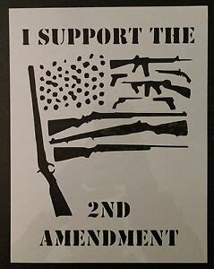 What are examples of amendment 2? 2nd Amendment Flag Gun Guns 8.5" x 11" Custom Stencil FAST ...