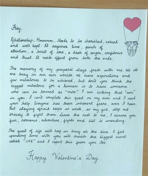 Valentines Day Letter Ideas