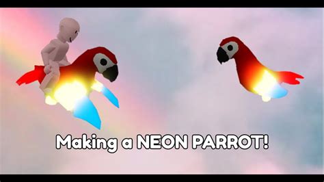 Making A Neon Parrot Roblox Adopt Me Youtube