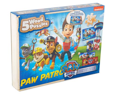 Paw Patrol 5 Wood Puzzle Box Au