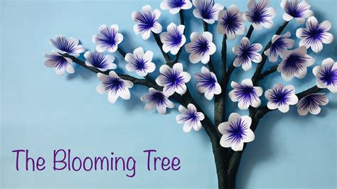 The Blooming Tree Diy Home Decor Idea Paper Tree Youtube