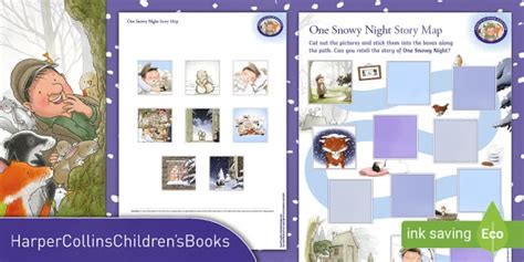 Free Percy The Park Keeper One Snowy Night Cut And Stick Story Map