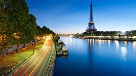 Eiffel Tower In Paris France Widescreen Urban Scenery Wallpaper