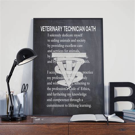 For the grad gift box. Vet Tech Gift Veterinary Technician Oath Vet Tech Gift ...