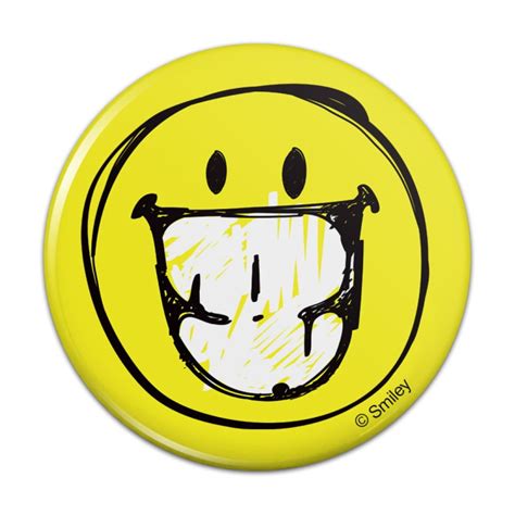Smiley Smile Sketchy Grin Pinback Button Pin