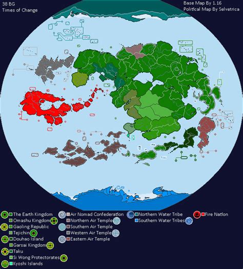 An Avatar Map I Made From The Time Of Roku Rthelastairbender