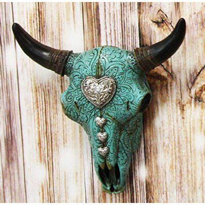 This handwoven moroccan cow head wall décor is amazing how the many strands can be woven together with such talent. Millwood Pines Steer Bison Buffalo Bull Cow Horned Skull Head Heart Wall Décor | Wayfair in 2020 ...