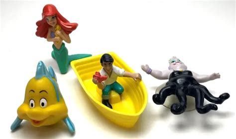 Vintage 1989 Little Mermaid Mcdonalds Happy Meal Toys Lot Of Four Complete Set 1231 Picclick