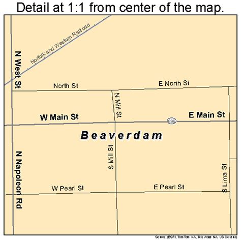 Beaverdam Ohio Street Map 3904752